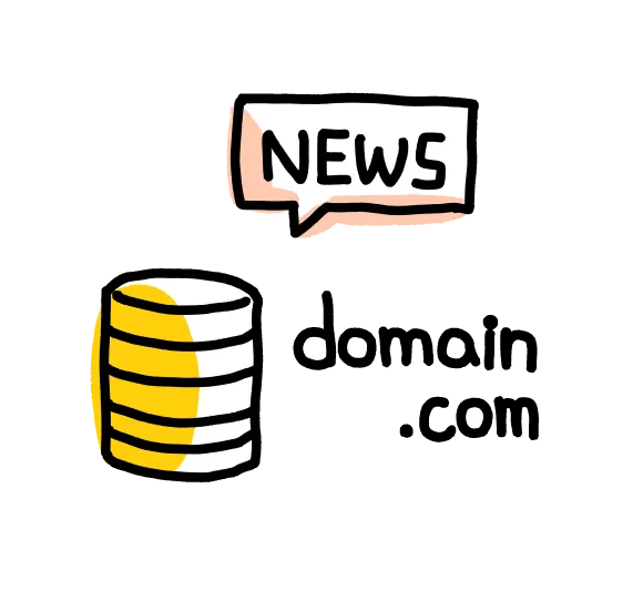 お知らせやデータベース、ドメインの管理イメージイラスト